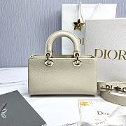 Dior Lady D-Sire My ABCDior In White Leather - 26x15x8cm - 2