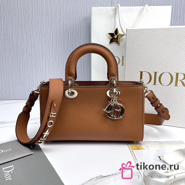 Dior Lady D-Sire My ABCDior In Brown Leather - 26x15x8cm - 1