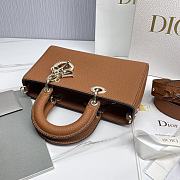 Dior Lady D-Sire My ABCDior In Brown Leather - 26x15x8cm - 5