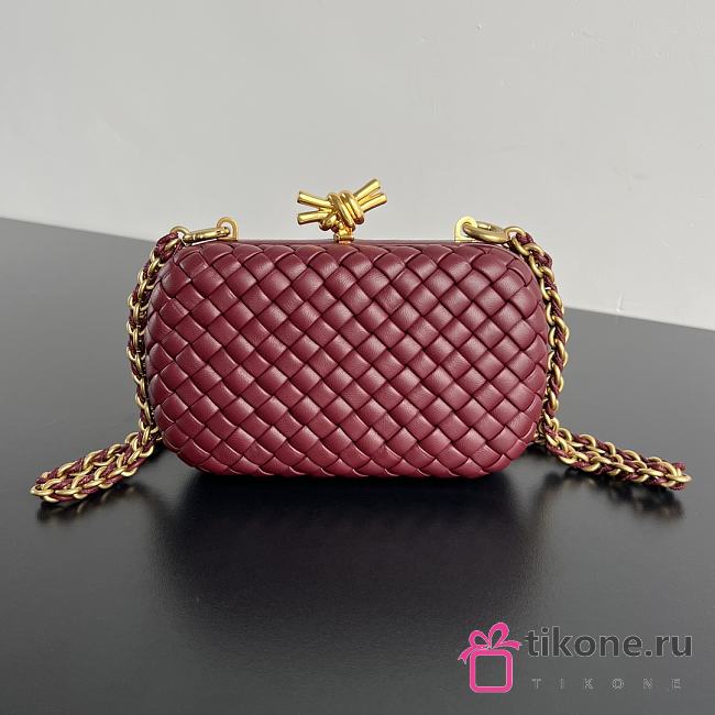 Bottega Veneta Burgundy Knot - 19x11.5x5cm - 1