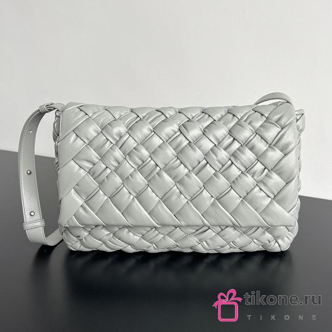 Bottega Veneta Grey Kalimero Citta Shoulder Bag - 25x18x5.5cm - 1