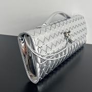 Bottega Veneta Andiamo Clutch Bag In Silver - 31x13x3cm - 2