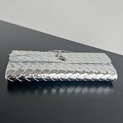 Bottega Veneta Andiamo Clutch Bag In Silver - 31x13x3cm - 3