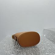 Miumiu Brown Leather Bucket Bag - 20x16x10cm - 3