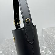 Miumiu Black Leather Bucket Bag - 20x16x10cm - 3