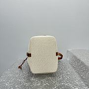 Miumiu White Canvas Bucket Bag - 20x16x10cm - 5