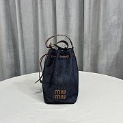 Miumiu Blue Denim Bucket Bag - 20x16x10cm - 1