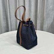 Miumiu Blue Denim Bucket Bag - 20x16x10cm - 5