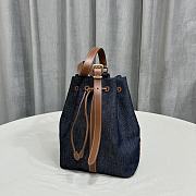 Miumiu Blue Denim Bucket Bag - 20x16x10cm - 4