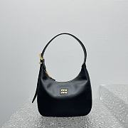 Miumiu Black Leather Hobo Bag - 27x20x8cm - 5