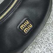 Miumiu Black Leather Hobo Bag - 27x20x8cm - 2