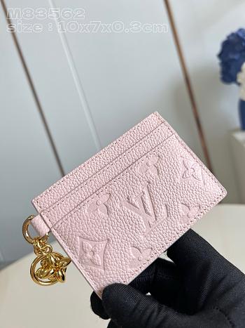 Louis Vuitton M83562 Pink Monogram Card Holder - 10x7x0.3cm