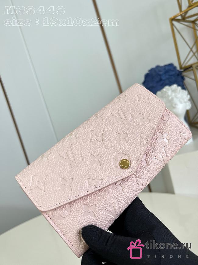 Louis Vuitton M83443 Sarah Wallet In Pink Leather - 19x10x2cm - 1