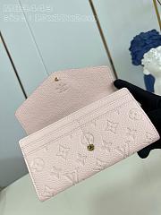 Louis Vuitton M83443 Sarah Wallet In Pink Leather - 19x10x2cm - 5