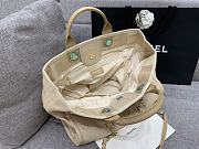 Chanel Medium Deauville Shopping Bag In Beige Canvas 38cm - 2