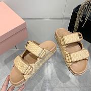 Miumiu Natural Woven Sandals - 2