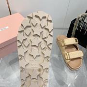 Miumiu Natural Woven Sandals - 3