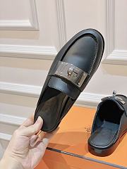 Hermes Black Leather Mules - 2