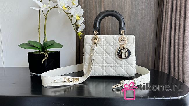 Dior Lady Black&White Handbag - 20x17x8cm - 1