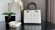 Dior Lady Black&White Handbag - 20x17x8cm - 4