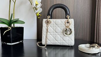 Dior Lady Small Black&White Handbag - 17x15x7cm