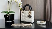 Dior Lady Small Black&White Handbag - 17x15x7cm - 4