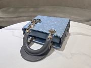 Dior Lady Blue&Grey Handbag - 20x17x8cm - 4