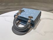 Dior Lady Small Blue&Grey Handbag - 17x15x7cm - 3