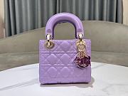 Dior Lady Small Violet Handbag - 17x15x7cm - 1