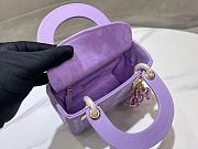 Dior Lady Small Violet Handbag - 17x15x7cm - 3