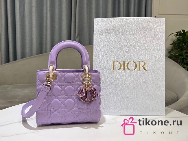 Dior Lady Violet Handbag - 20x17x8cm - 1