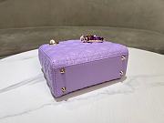 Dior Lady Violet Handbag - 20x17x8cm - 5