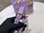 Dior Lady Violet Handbag - 20x17x8cm - 3