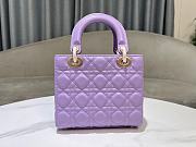 Dior Lady Violet Handbag - 20x17x8cm - 2