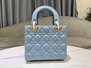 Dior Lady Sky Blue Cannage Lambskin - 20x17x8cm - 4