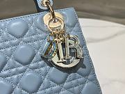 Dior Lady Sky Blue Cannage Lambskin - 20x17x8cm - 2