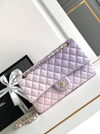 Chanel Classic Violet Gradient Caviar Handbag 25cm