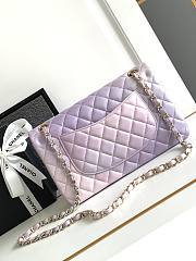 Chanel Classic Violet Gradient Caviar Handbag 25cm - 3