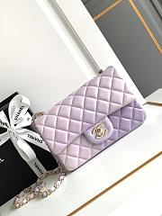 Chanel Classic Violet Gradient Caviar Handbag 20cm - 1