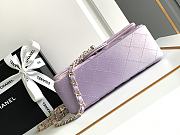 Chanel Classic Violet Gradient Caviar Handbag 20cm - 4