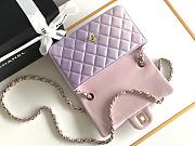 Chanel Classic Violet Gradient Caviar Handbag 20cm - 3