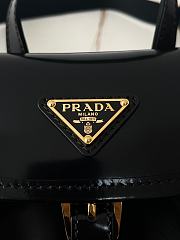 Prada Re-Nylon Brushed Black Leather Backpack - 18×15×11cm - 5