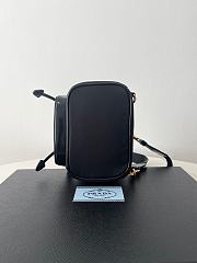 Prada Re-Nylon Brushed Black Leather Backpack - 18×15×11cm - 4