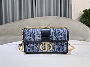 Dior 30 Montaigne East-West Denim Chain Bag - 21x12x6cm - 3