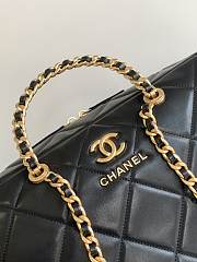 Chanel Black Lambskin Top Handles Office Bag - 40x28x14cm - 3