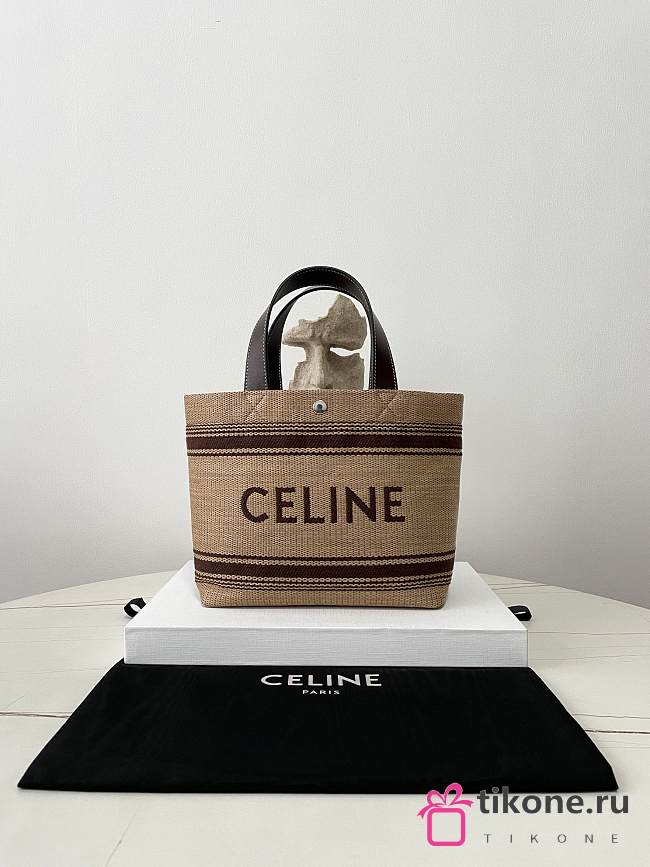 Celine Tote Bag With Logo, Raffia And Strap - 31×20×12cm - 1