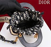 Dior Mini Lady Black Oblique Bag 17cm - 4