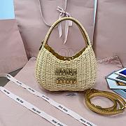 Miu miu Wander Wicker Shoulder Bag - 20x17x6cm - 1