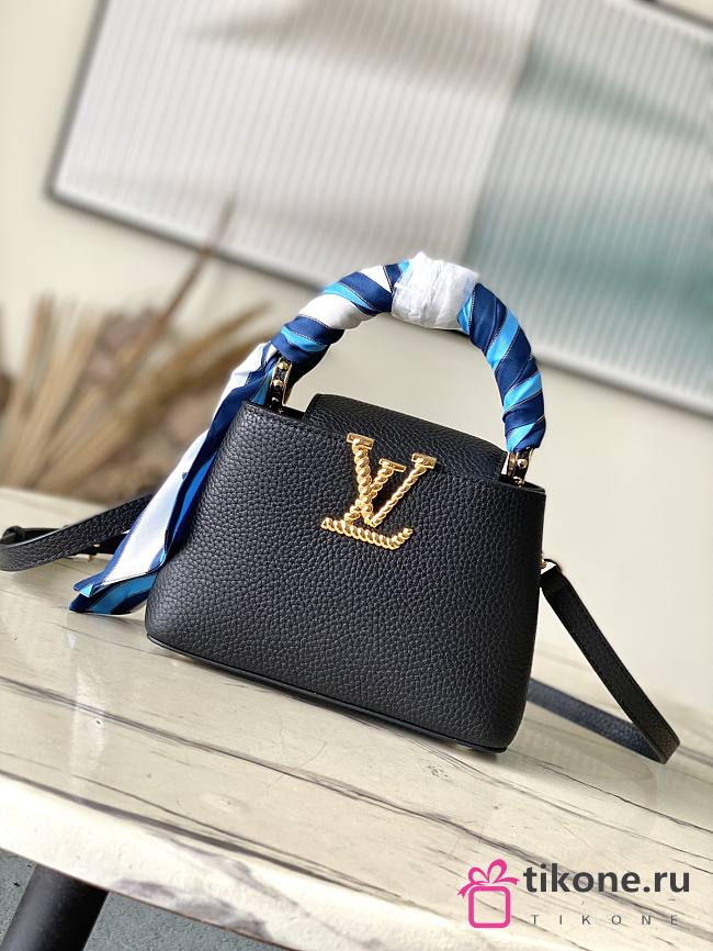 Louis Vuitton M24673 Mini Capucines Black Leather - 21x14x8cm - 1