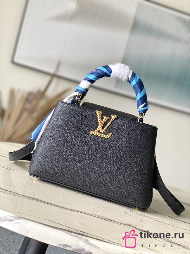 Louis Vuitton M24673 Capucines Black Leather - 27x18x9cm - 1